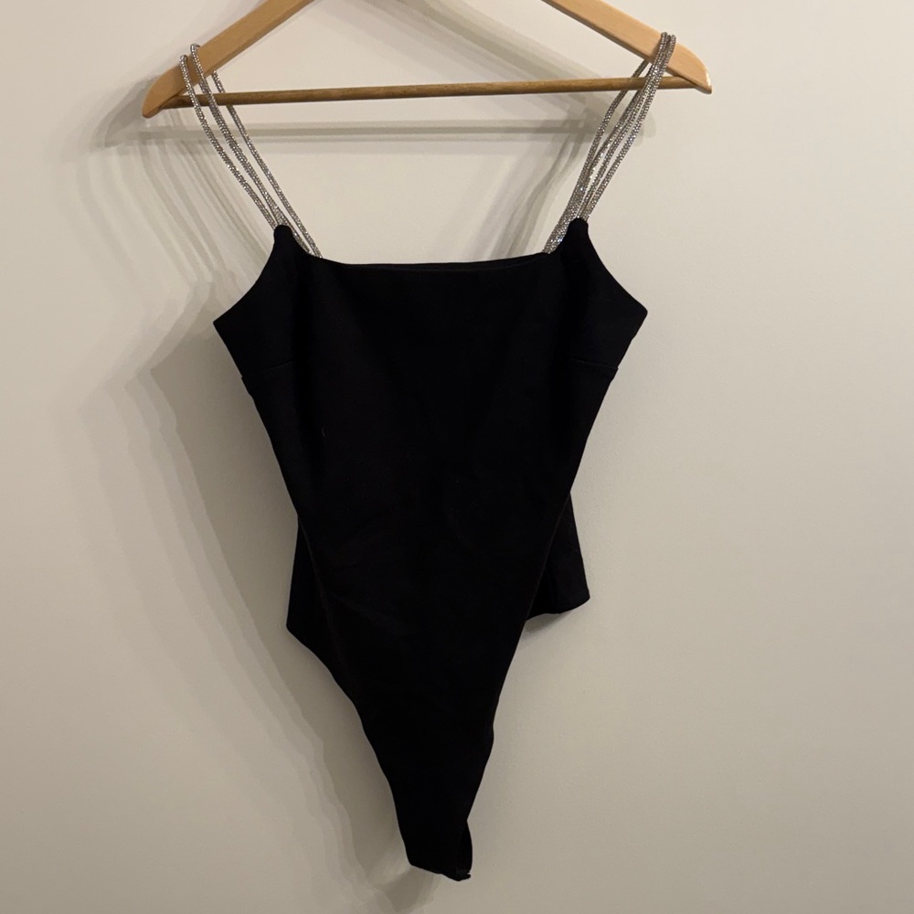 ⭐️NWOT Forever 21 rhinestone strap bodysuit